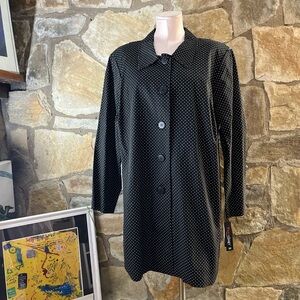 NWT Pantology Polka Dot Button-Up Coat | Women’s Size 3X